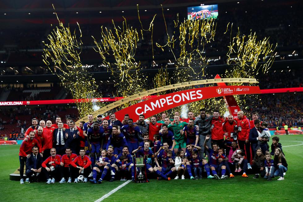 Andrés Iniesta disputó su última final como capitán del Barcelona. (REUTERS)