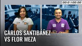 Flor Meza (Fuerza Popular) y Carlos Santibáñez (Partido Morado) participaron en esta nueva edición de Debate21.