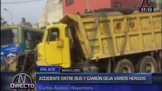 Miraflores: Accidente de tránsito deja al menos 10 heridos