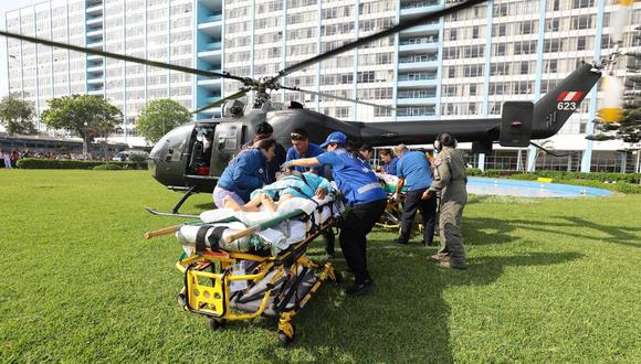 Los heridos fueron evacuados de Nasca a Lima en dos avionetas subvencionadas por EsSalud. (Difusión)