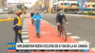 Municipalidad de Lima implementa 4.7 km de ciclovías en la avenida Canadá 