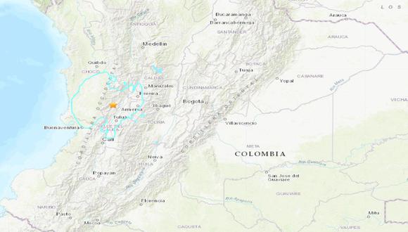 Sismo en Colombia se produjo en horas de la tarde. (Foto: Captura)