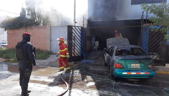 Arequipa: incendio generó alarma en los vecinos del distrito José Luis Bustamante y Rivero (Foto difusión).