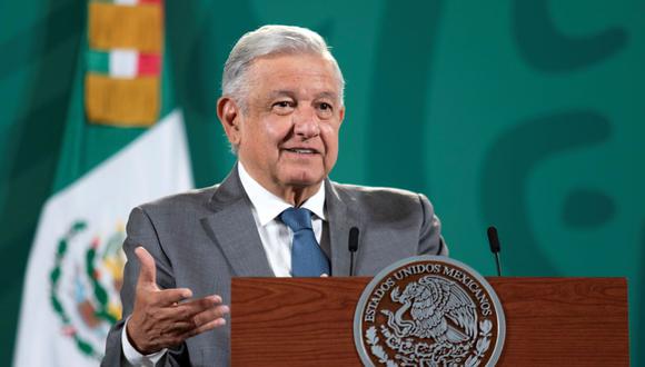 El presidente mexicano Andrés Manuel López Obrador habla durante una conferencia de prensa en el Palacio Nacional en la Ciudad de México, México, 14 de julio de 2021. (Presidencia de México/REUTERS).