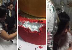 Novia rompió en llanto al enterarse que su pastel de bodas era falso y que había sido estafada