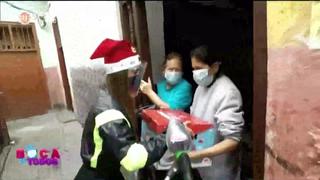 Yahaira Plasencia sorprendió a vecinos del Rímac con canastas navideñas  
