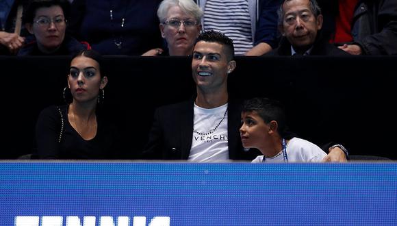 Cristiano Ronaldo en el partido de Djokovic frente al gigante Isner por el Torneo de Maestros ATP World Tour Finals 2018, en Londres. (Foto: Reuters)