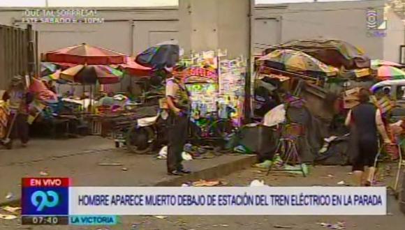 La Parada: Hallan un hombre muerto debajo de estación del tren eléctrico. (Latina)