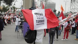 Simpatizantes de Fuerza Popular se concentran en el Cercado de Lima