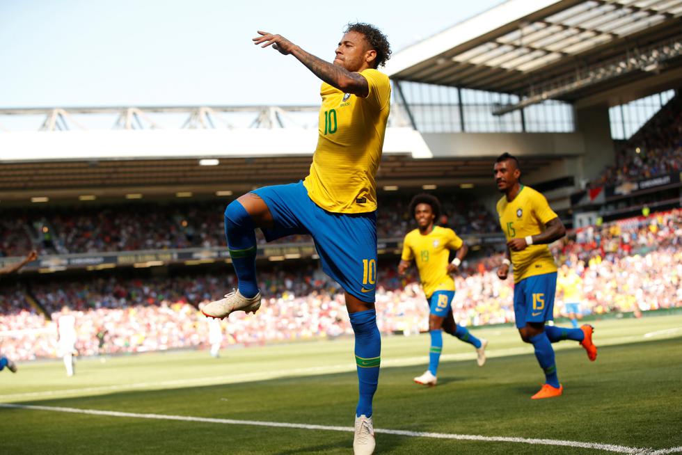 Neymar ingresó en el complemento del amistoso ante Croacia. (REUTERS)