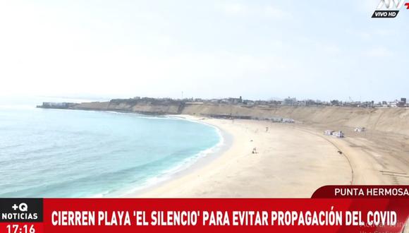 La playa El Silencio fue cerrada por la Municipalidad de Punta Hermosa. (ATV+)