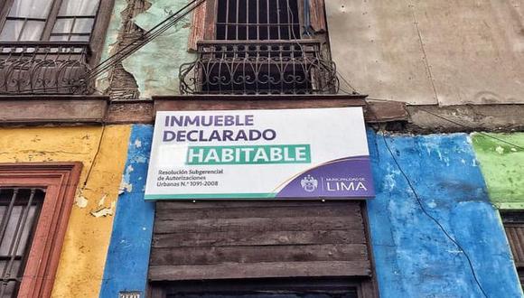 La casona fue declarada inhabitable y en estado de tugurización hace 11 años. (Foto: Facebook/Lima Antigua)