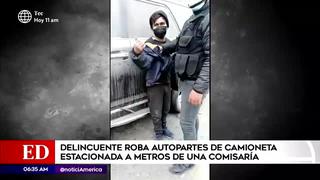 Los Olivos: detienen a delincuente tras intentar robar autopartes