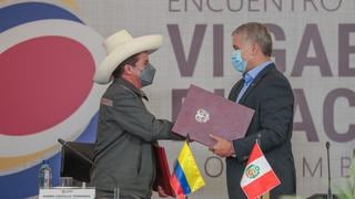 Pedro Castillo e Iván Duque firmaron declaración conjunta tras VI Gabinete Binacional en Colombia