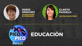 Gladys Pajuelo y Doris Sánchez debaten propuestas sobre educación