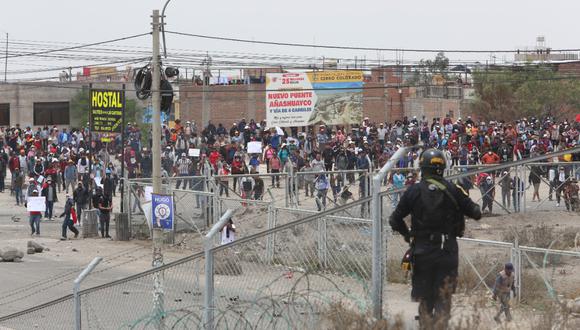 Protestas en Arequipa. (Foto: Leonardo Cuito / GEC)