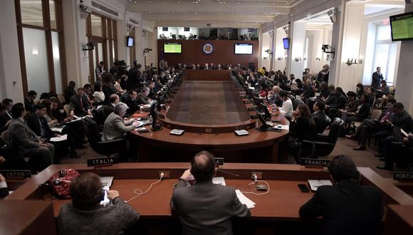 Países miembros de la OEA emitieron su voto para la aprobación de una resolución sobre las elecciones presidenciales (Efe).