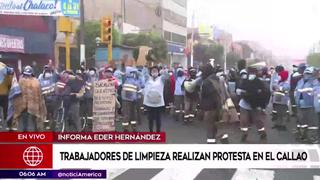 Callao: trabajadores de limpieza realizan protesta tras despidos