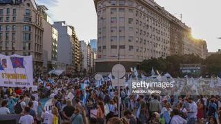 Protestan en Buenos Aires contra nuevas medidas ante segunda ola de Covid-19