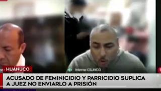 Presunto homicida de su pareja e hija de 4 años lloró y rogó al juez para no ir a prisión en Huánuco [VIDEO]