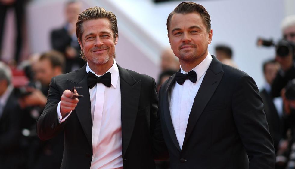 Leonardo DiCaprio y Brad Pitt se robaron el show a su paso por la alfombra roja del Festival de Cannes. (Foto: AFP)