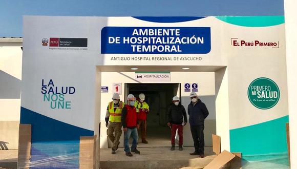 Ayacucho: empezó instalación de equipos para que funcione hospital temporal COVID-19 (Foto: Pronis).