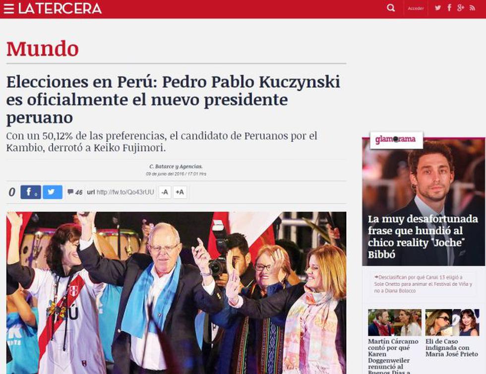 Medios internacionales destacan victoria de Pedro Pablo Kuczynski en elecciones peruanas. (Captura)
