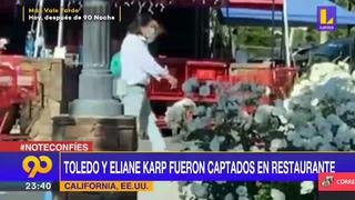 Alejandro Toledo fue grabado con Eliane Karp en un restaurante en Estados Unidos