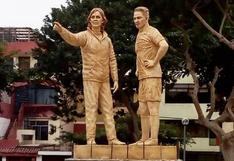Paolo Guerrero y Ricardo Gareca tienen sus estatuas en San Miguel, pero generan polémica