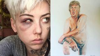 Donald Trump: Artista que lo dibujó con un pene diminuto denunció que fue atacada por simpatizantes