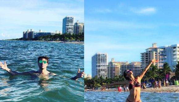 Nicola Porcella y Angie Arizaga disfrutaron de unas cortas vacaciones en Miami. (Instagram)
