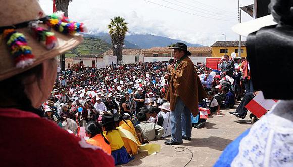 Humala durante discurso en el distrito de Curahuasi. (Andina)