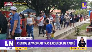 Iquitos: Numerosos ciudadanos acuden a vacunatorios tras nuevas restricciones