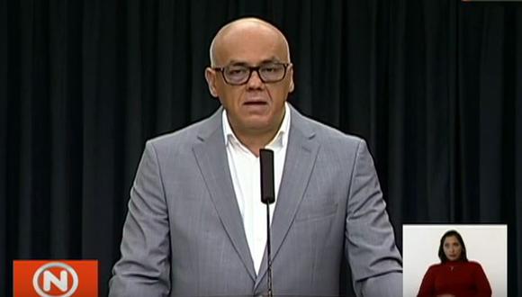 Jorge Rodríguez, ministro de Información de Venezuela, señaló a países vinculados con ataque a cuartel. (Foto: captura de video)