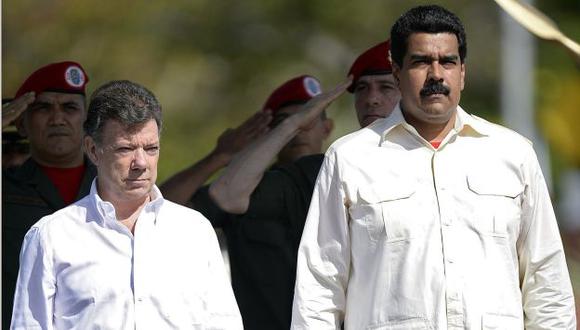 Nicolás Maduro y Juan Manuel Santos se reunirán para tratar crisis fronteriza. (AFP)