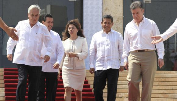 UN BLOQUE POTENTE. “Solos se puede llegar rápido, pero unidos iremos más lejos”, dijo el presidente Ollanta Humala. (Reuters)