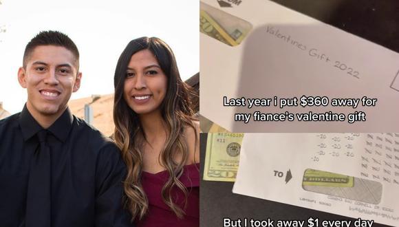 Isaac Ramírez mostró cómo el fondo que destinó para comprarle un obsequio a su prometida, Carolina Fernandez, disminuía día a día debido a su forma de comportarse con él. | Crédito: @iisaac.ramirezz / TikTok
