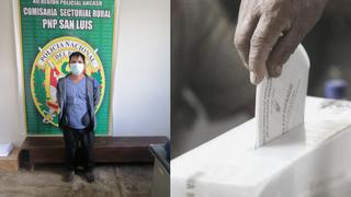 Elecciones 2021: PNP interviene a sujeto que presuntamente votó por otra persona en Áncash