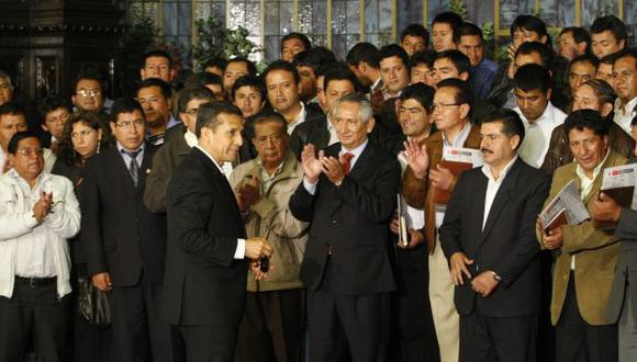 EN PALACIO. Ollanta Humala les reiteró a los alcaldes que el agua es lo primero. (Luis Gonzáles)