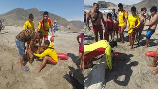 Dos adolescentes y un perro se salvan de morir ahogados en playa de Chimbote