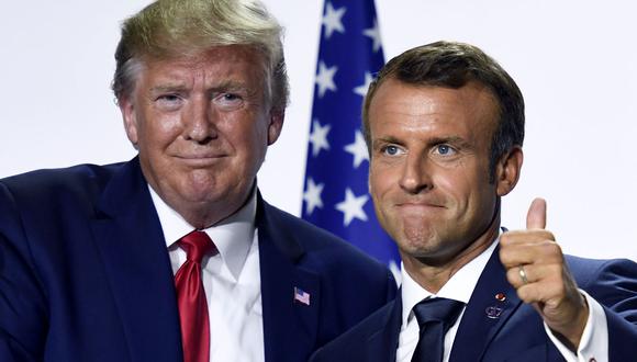 El presidente de Francia, Emmanuel Macron y el presidente de los Estados Unidos, Donald Trump, dialogaron sobre el coronavirus y las medidas que tomarán. (Foto: AFP/Archivo)