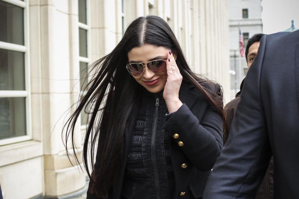 Emma Coronel acompañó a sus esposo 'El Chapo' Guzmán durante su juicio en Nueva York. (AFP)