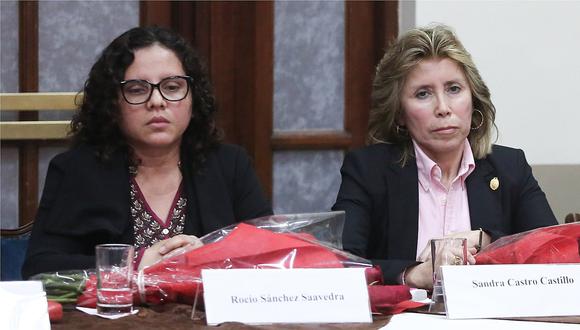 Fiscales Rocío Sánchez y Sandra Castro siguen confrontadas. (Foto: GEC)
