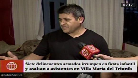 Villa María del Triunfo: Delincuentes armados irrumpieron en fiesta infantil y asaltaron a invitados. (Captura)