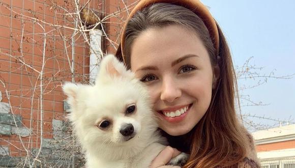 La joven, una modelo de 22 años del sur de Ucrania, que trabaja en China desde hace tres años según los medios de comunicación, se negó a viajar sin su Spitz de Pomerania. (Instagram).