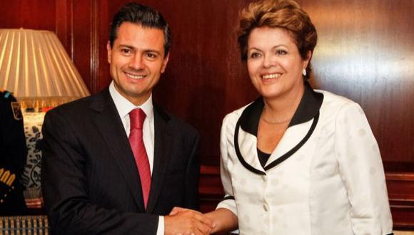 Enrique Peña Nieto y Dilma Rousseff. (Internet)