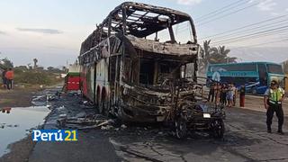 Tragedia en Casma: 12 personas mueren calcinadas tras choque de bus interprovincial y mototaxi