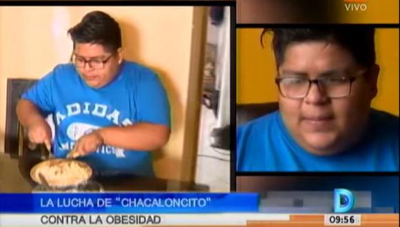 ‘Chacaloncito’ dejó comida chatarra en su lucha contra  la obesidad. (Captura América)