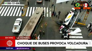 Choque de dos buses deja al menos 11  heridos en La Victoria