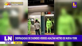 Pandilla de “Duendes verdes” asaltan al interior del metro de Nueva York